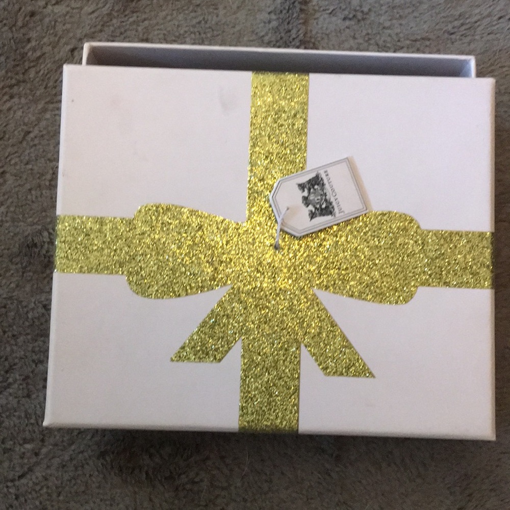 Juicy Couture Pink gift box gold trimmed ribbon